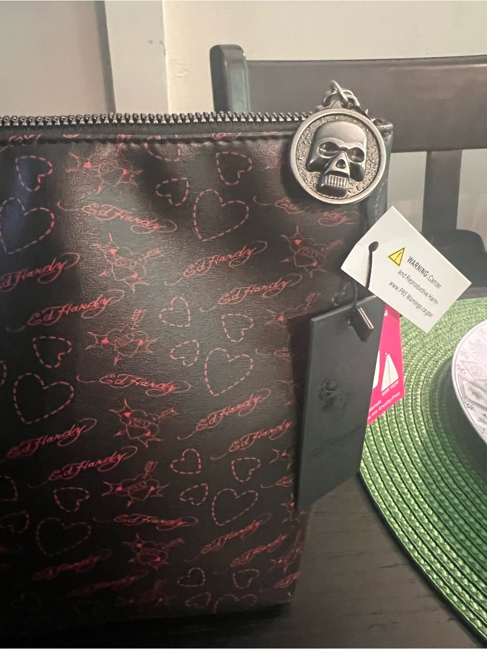 Michael Kors Top Handle Satchel (EUC) & Ed Hardy Cosmetic Pouch (NWT) Bundle - Picture 9 of 16